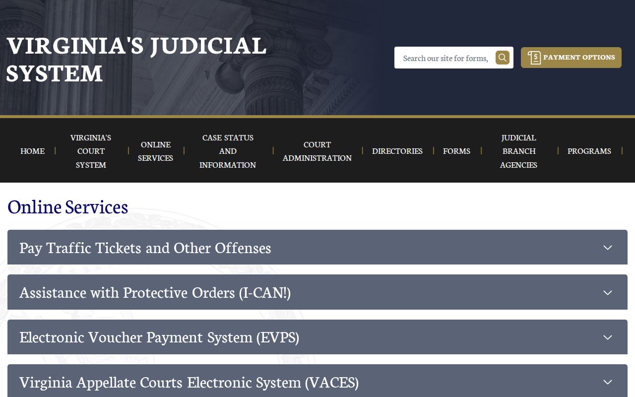 Virginia court search for Amherst County release records